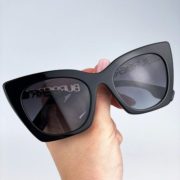 Burberry BE4372U MARIANNE 30018G Sunglasses Black Grey Gradient Cat Eye Woman - Picture 4 of 11